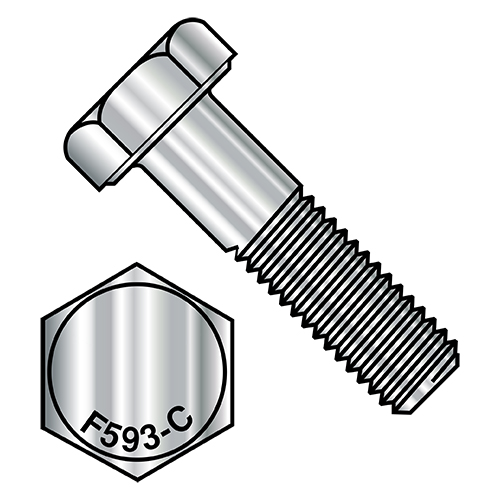 10-Pack 1/4-20 X 3-1/2 Inch Hex Head Bolts, 304 Stainless Steel Fully Threaded Cap Screws, Coarse UNC Thread